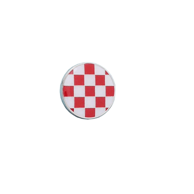 Supreme Checkerboard Red Pin Silver