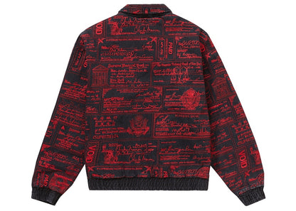 Supreme Checks Embroidered Denim Jacket Black
