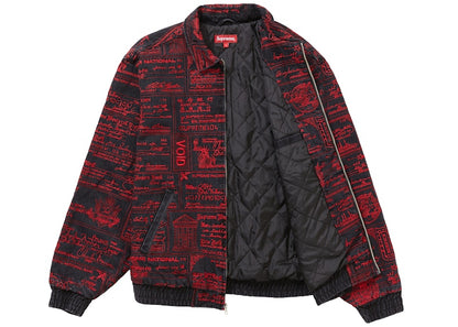 Supreme Checks Embroidered Denim Jacket Black