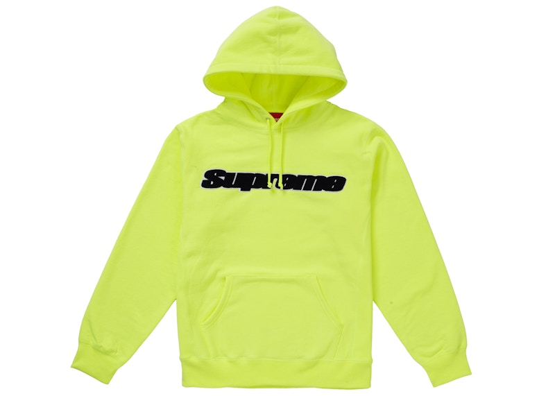 Supreme Chenille Hooded Sweatshirt Bright Yellow