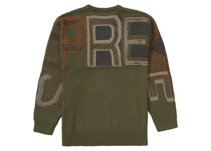 Supreme Chenille Logo Sweater Olive