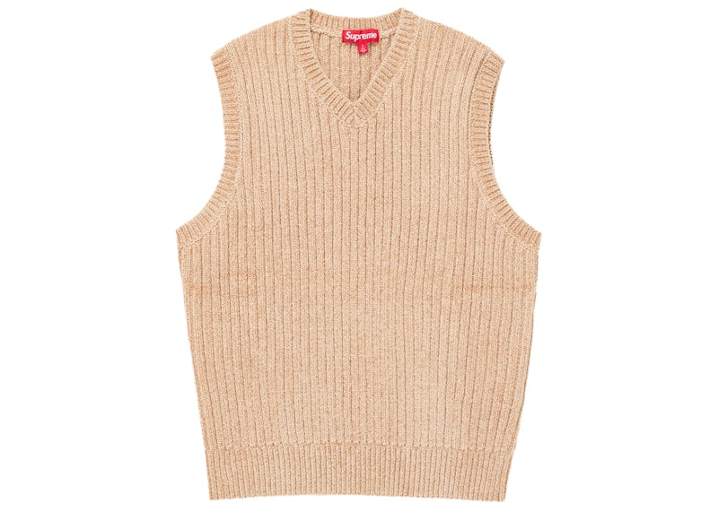 Supreme Chenille Sweater Vest Beige