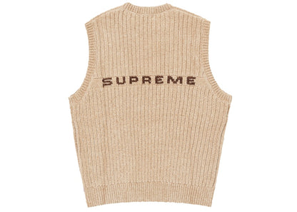 Supreme Chenille Sweater Vest Beige