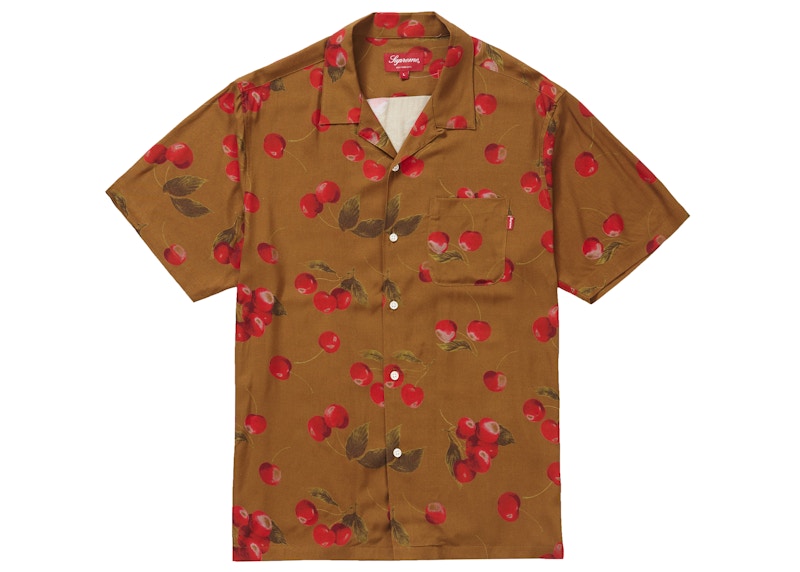 Supreme Cherry Rayon S/S Shirt Brown