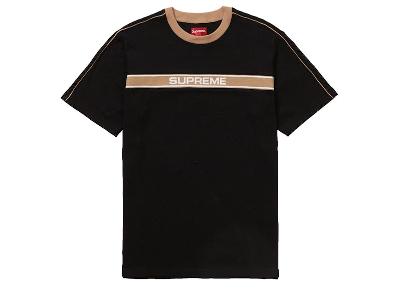Supreme Chest Stripe Logo S/S Top Black