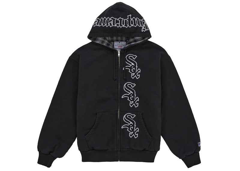 Supreme Chicago White Sox Zip Up Hooded Sweatshirt Black