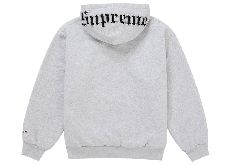 Supreme Chicago White Sox Zip Up Hooded Sweatshirt Grey