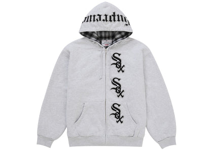 Supreme Chicago White Sox Zip Up Hooded Sweatshirt Grey
