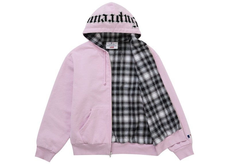 Supreme Chicago White Sox Zip Up Hooded Sweatshirt Light Pink