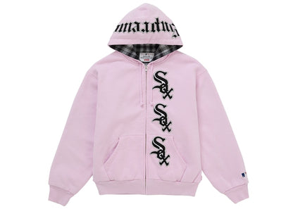 Supreme Chicago White Sox Zip Up Hooded Sweatshirt Light Pink