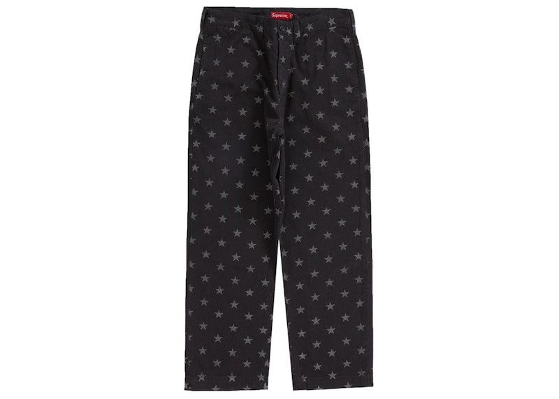 Supreme Chino Pant Black Stars
