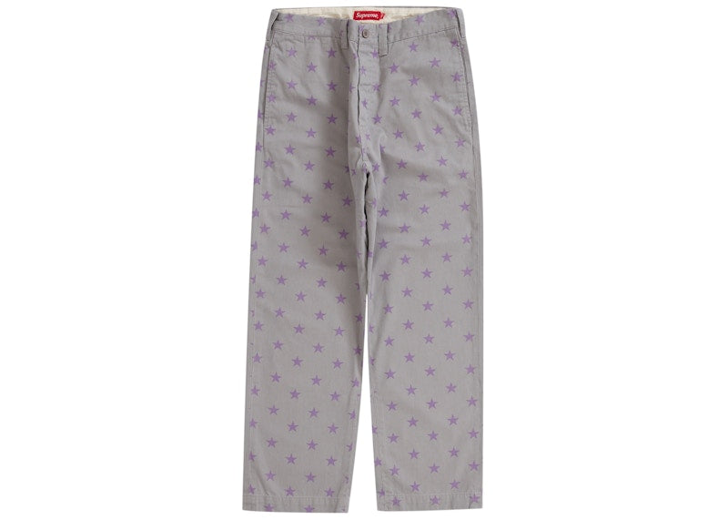 Supreme Chino Pant Grey Stars