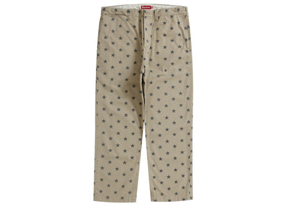 Supreme Chino Pant Khaki Stars