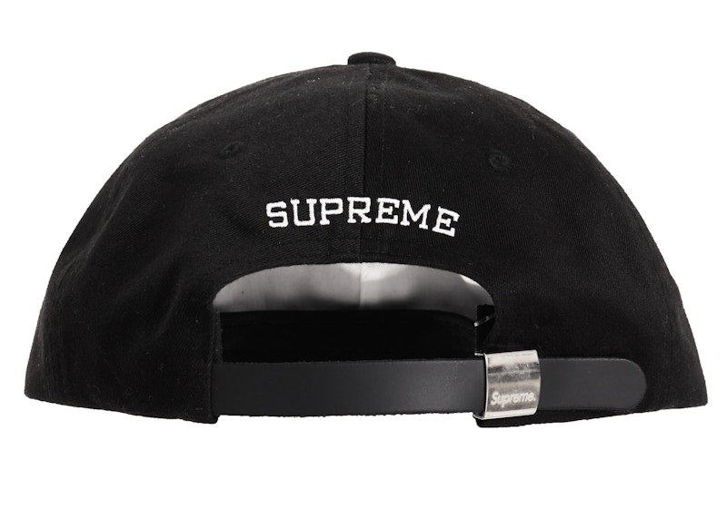 Supreme Chino Twill Gel S Logo 6-Panel Black