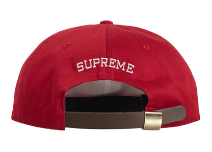 Supreme Chino Twill Gel S Logo 6-Panel Red