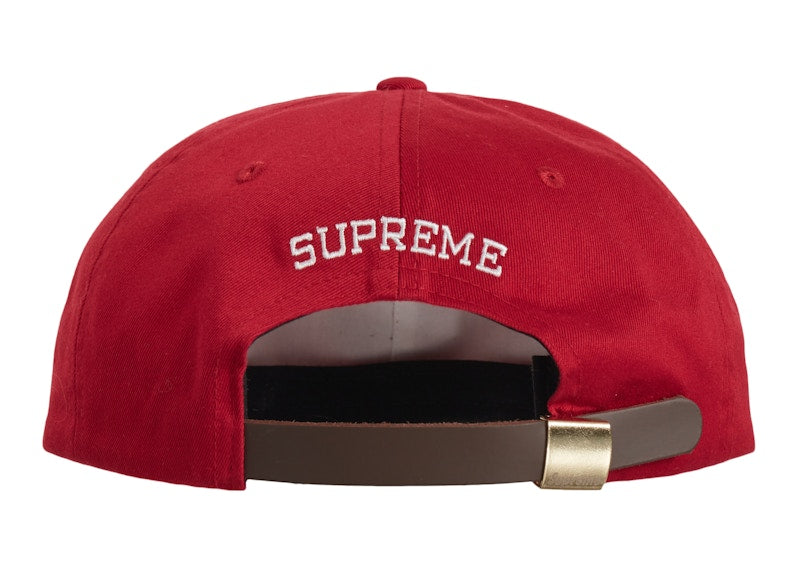 Supreme Chino Twill Gel S Logo 6-Panel Red