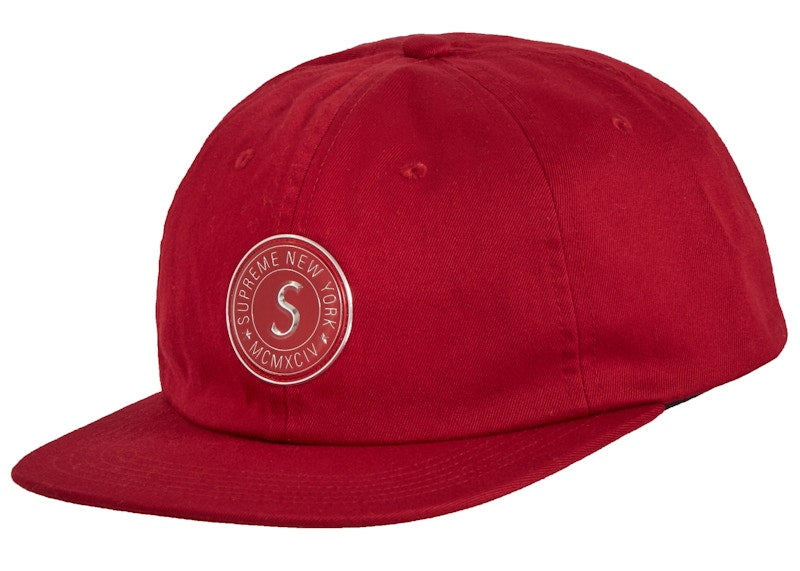 Supreme Chino Twill Gel S Logo 6-Panel Red