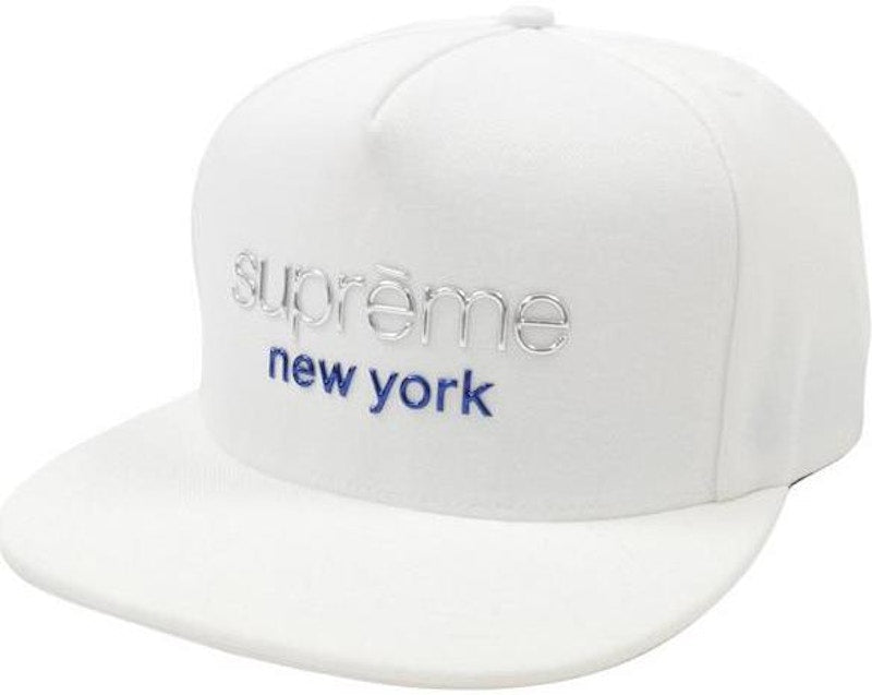 Supreme Chrome Classic Logo 5 Panel White