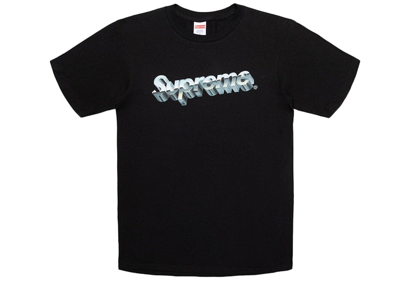 Supreme Chrome Logo Tee Black