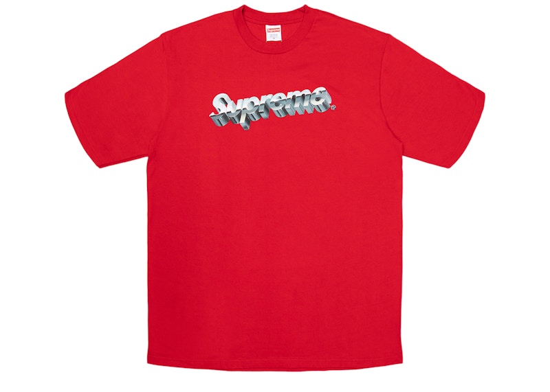 Supreme Chrome Logo Tee Red