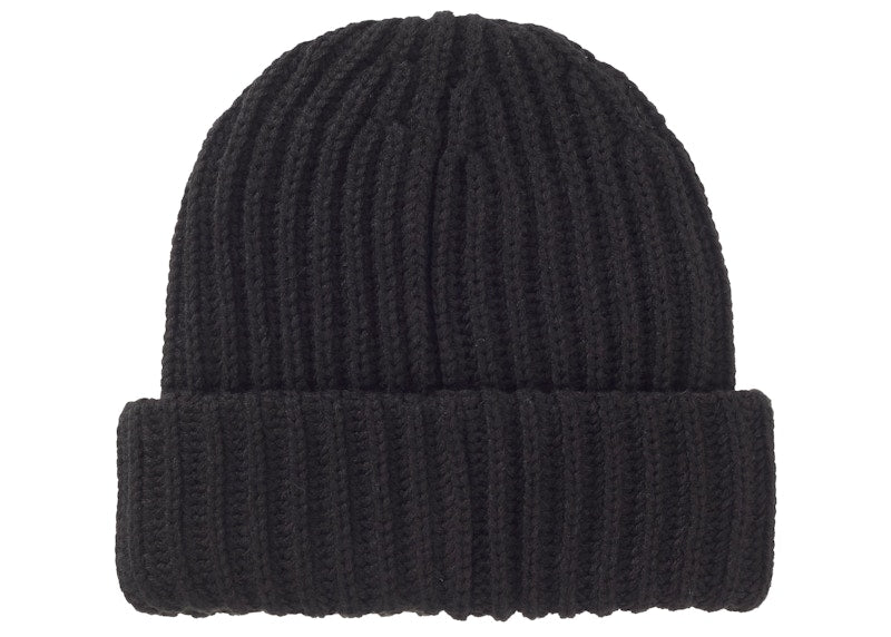 Supreme Chunky Rib Classic Logo Beanie Black