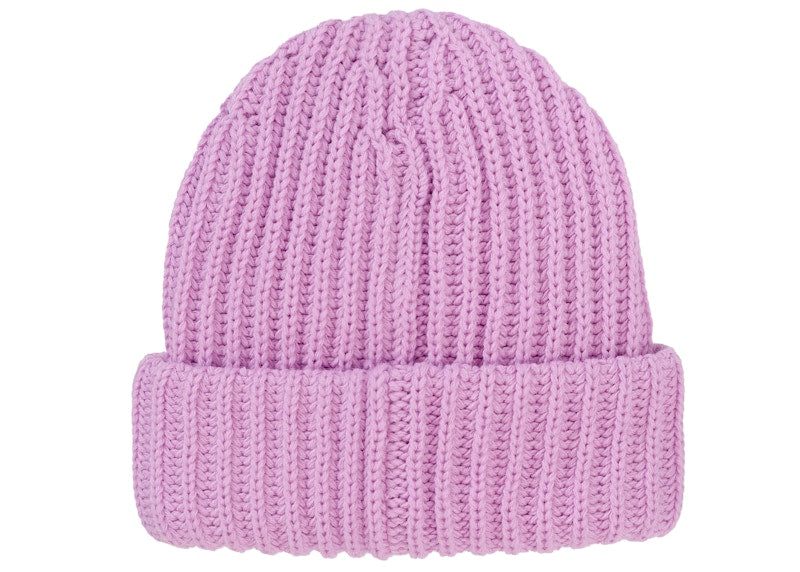 Supreme Chunky Rib Classic Logo Beanie Pink