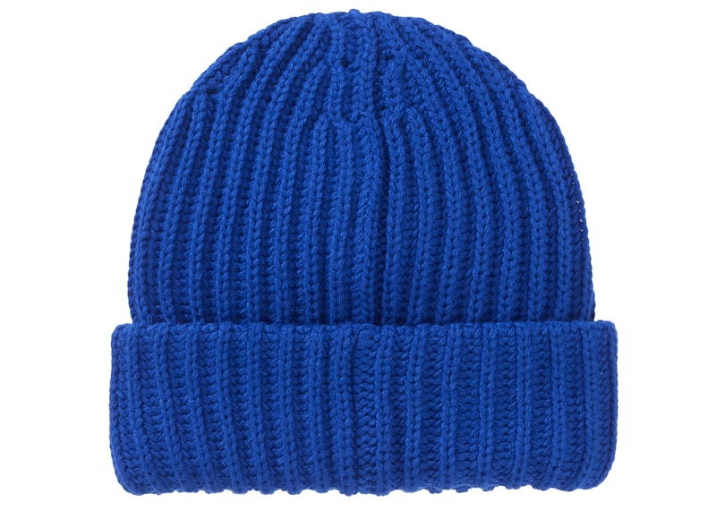Supreme Chunky Rib Classic Logo Beanie Royal