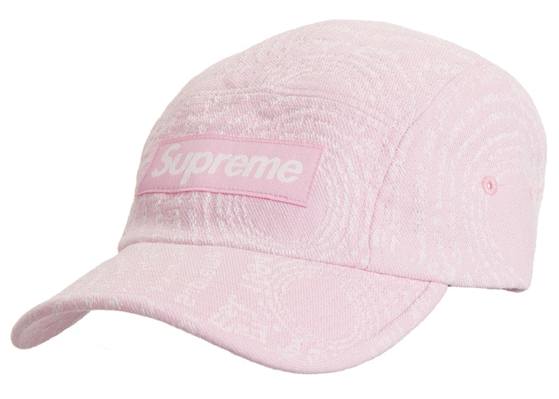 Supreme Circles Jacquard Denim Camp Cap Pink