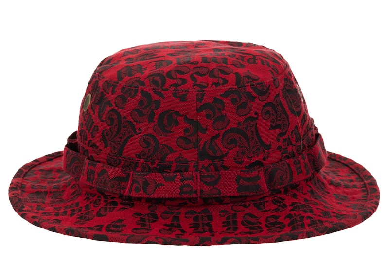 Supreme Supreme Cities Jacquard Boonie Hat Red