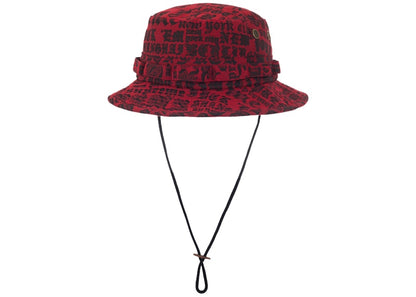 Supreme Supreme Cities Jacquard Boonie Hat Red