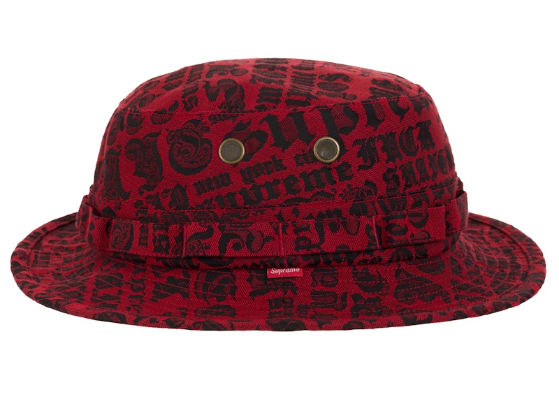 Supreme Supreme Cities Jacquard Boonie Hat Red