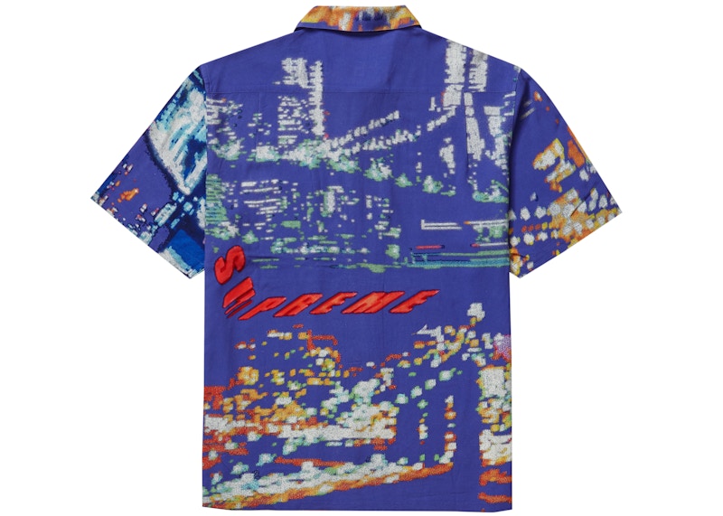 Supreme City Lights Rayon S/S Shirt Purple
