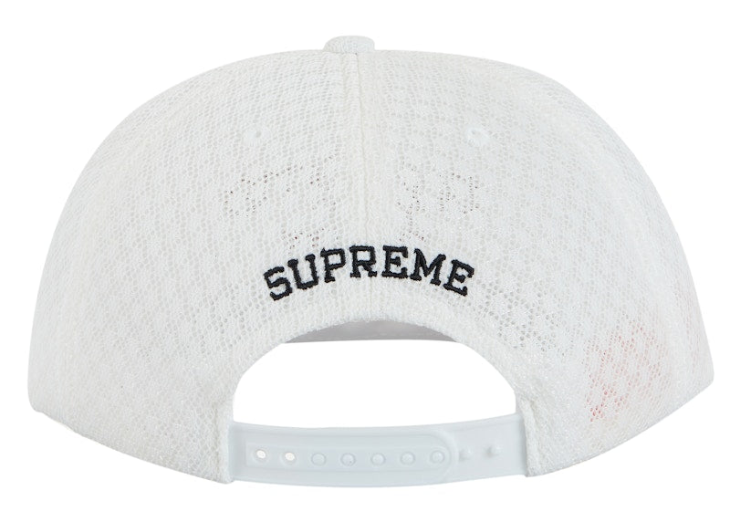 Supreme Classic Logo Air Mesh 6-Panel White