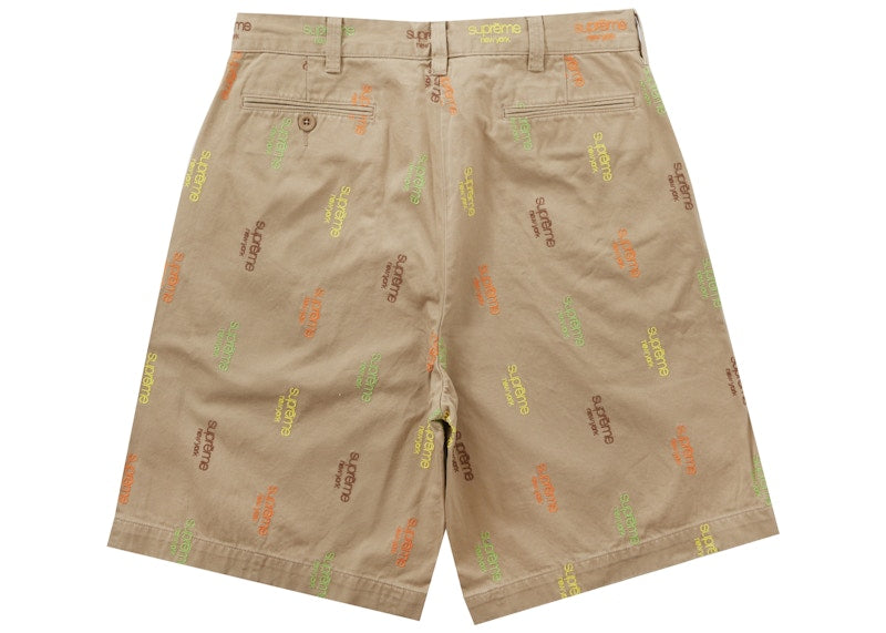 Supreme Classic Logo Chino Short Tan