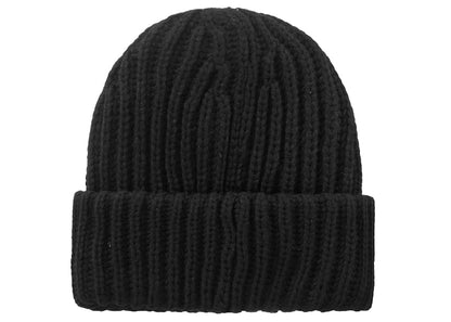 Supreme Classic Logo Chunky Ribbed Beanie Black