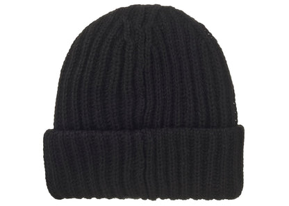 Supreme Classic Logo Chunky Ribbed Beanie (FW24) Black