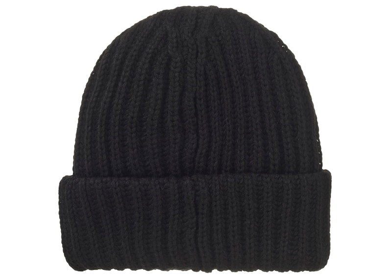 Supreme Classic Logo Chunky Ribbed Beanie (FW24) Black
