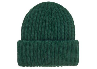 Supreme Classic Logo Chunky Ribbed Beanie (FW24) Dark Green