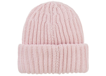 Supreme Classic Logo Chunky Ribbed Beanie (FW24) Light Pink