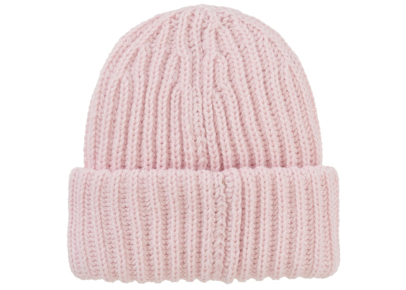 Supreme Classic Logo Chunky Ribbed Beanie (FW24) Light Pink