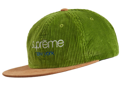 Supreme Classic Logo Corduroy 6-Panel Lime