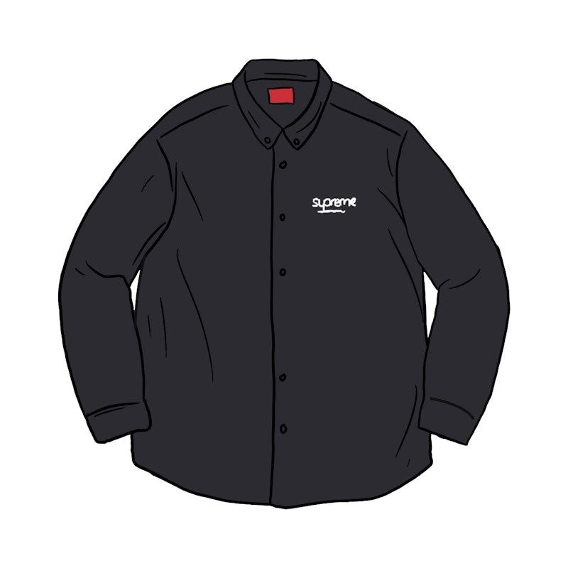Supreme Classic Logo Denim Shirt Black