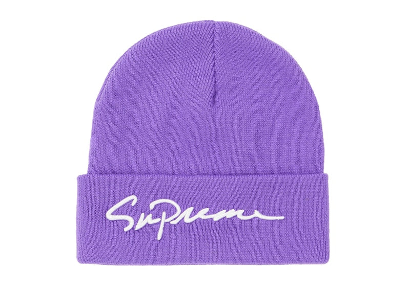 Supreme Classic Script Beanie Purple