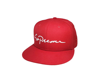 Supreme Classic Script New Era Cap Red