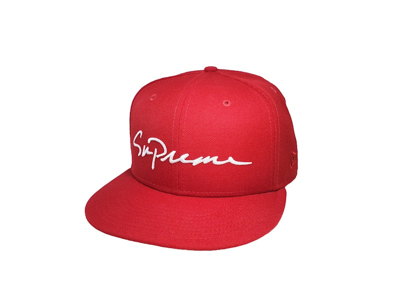 Supreme Classic Script New Era Cap Red