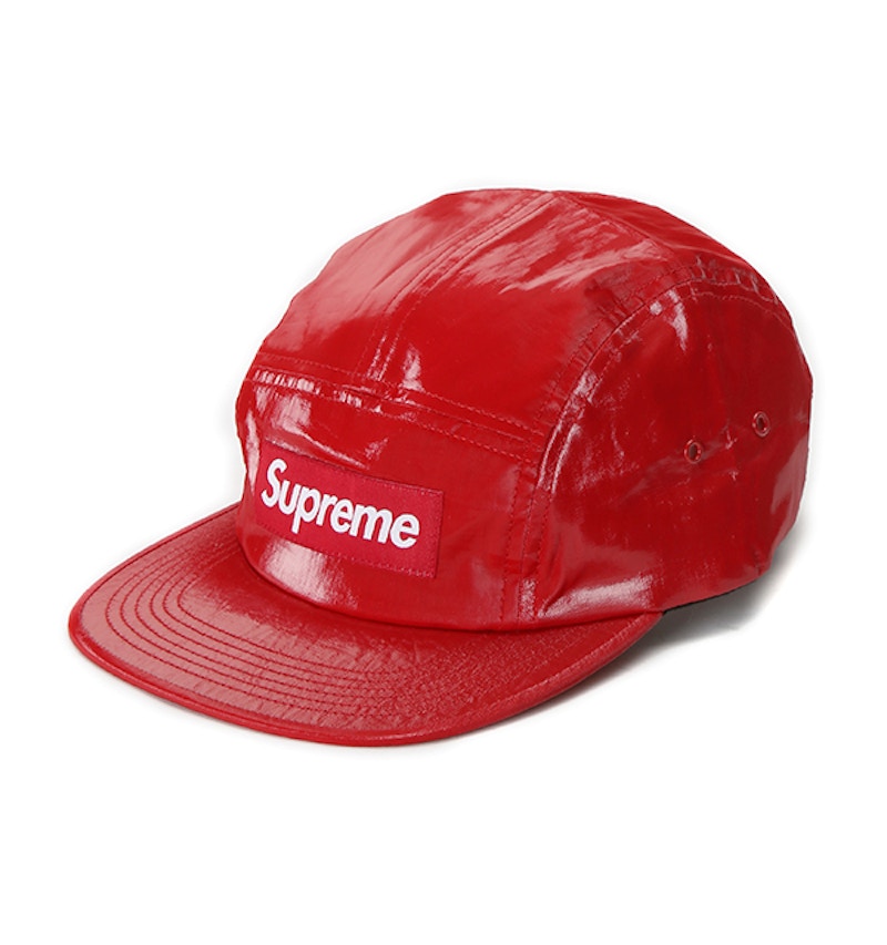 Supreme Coated Linen Camp Cap Red