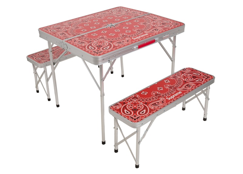 Supreme Coleman Folding Table Set Red