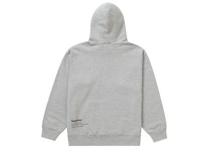 Supreme Collage Grid Hooded Sweatshirt Heather Grey