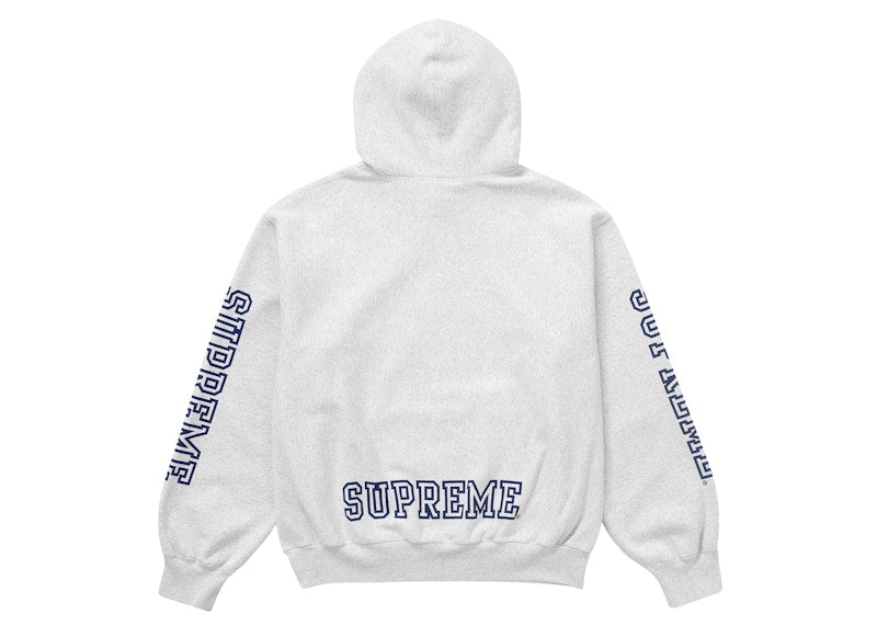 Supreme Collegiate Sleeve Hooded Sweatshirt Ash Grey