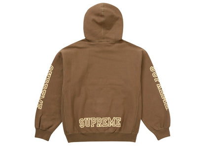 Supreme Collegiate Sleeve Hooded Sweatshirt Olive Brown